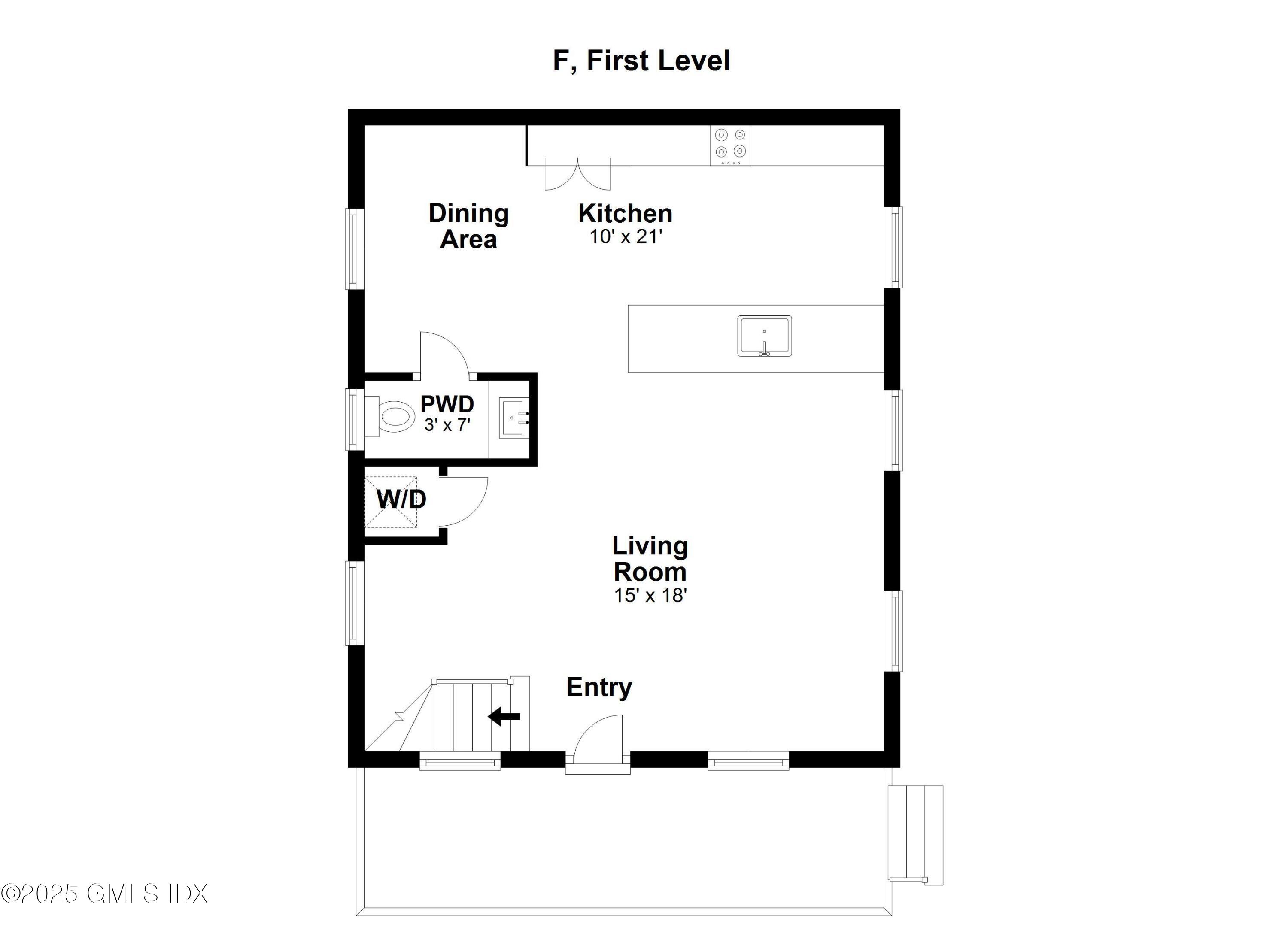 63 Church Street Greenwich, CT 06830 - Photo 27 of 29 1st Floor Plan - 1F - 63 Church St