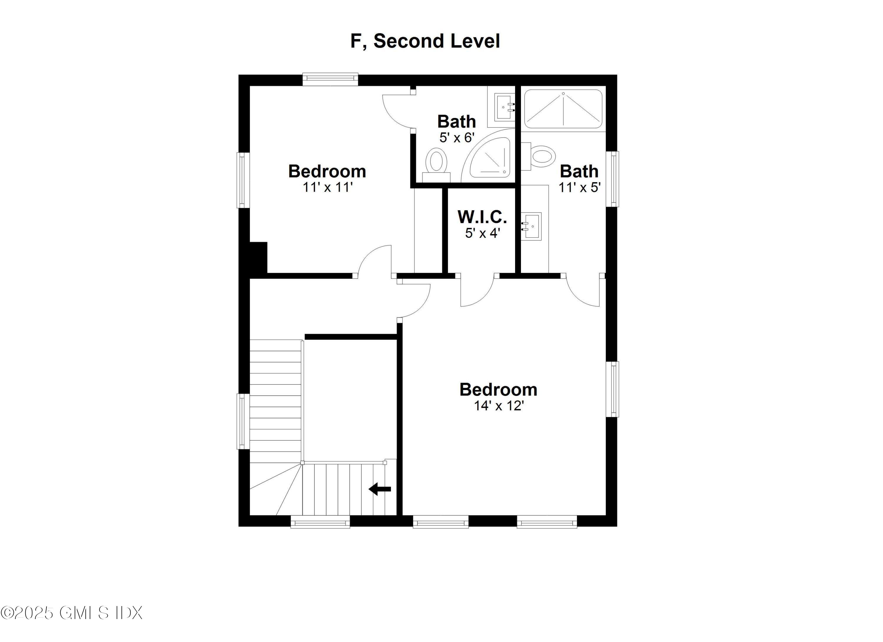 63 Church Street Greenwich, CT 06830 - Photo 28 of 29 2nd Floor Plan - 1F - 63 Church St