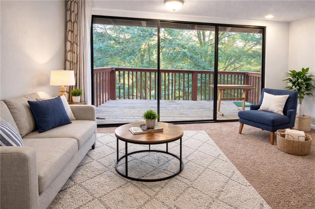 3575 Oakvale Road, Unit 420 Decatur, GA 30034 - Photo 4 of 16 a living room with furniture and a large window