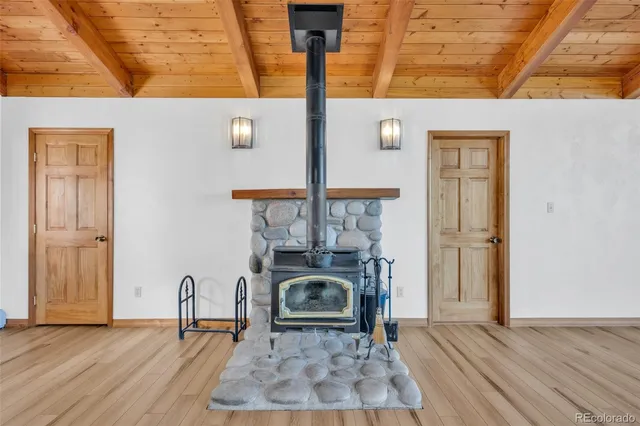a view of living room with furniture and a fireplace
