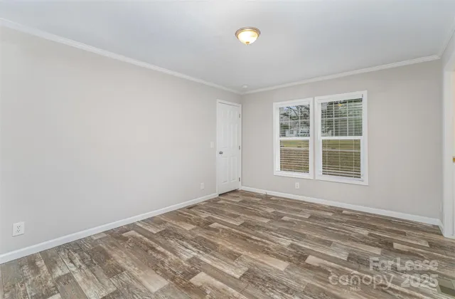 a view of a room with a window