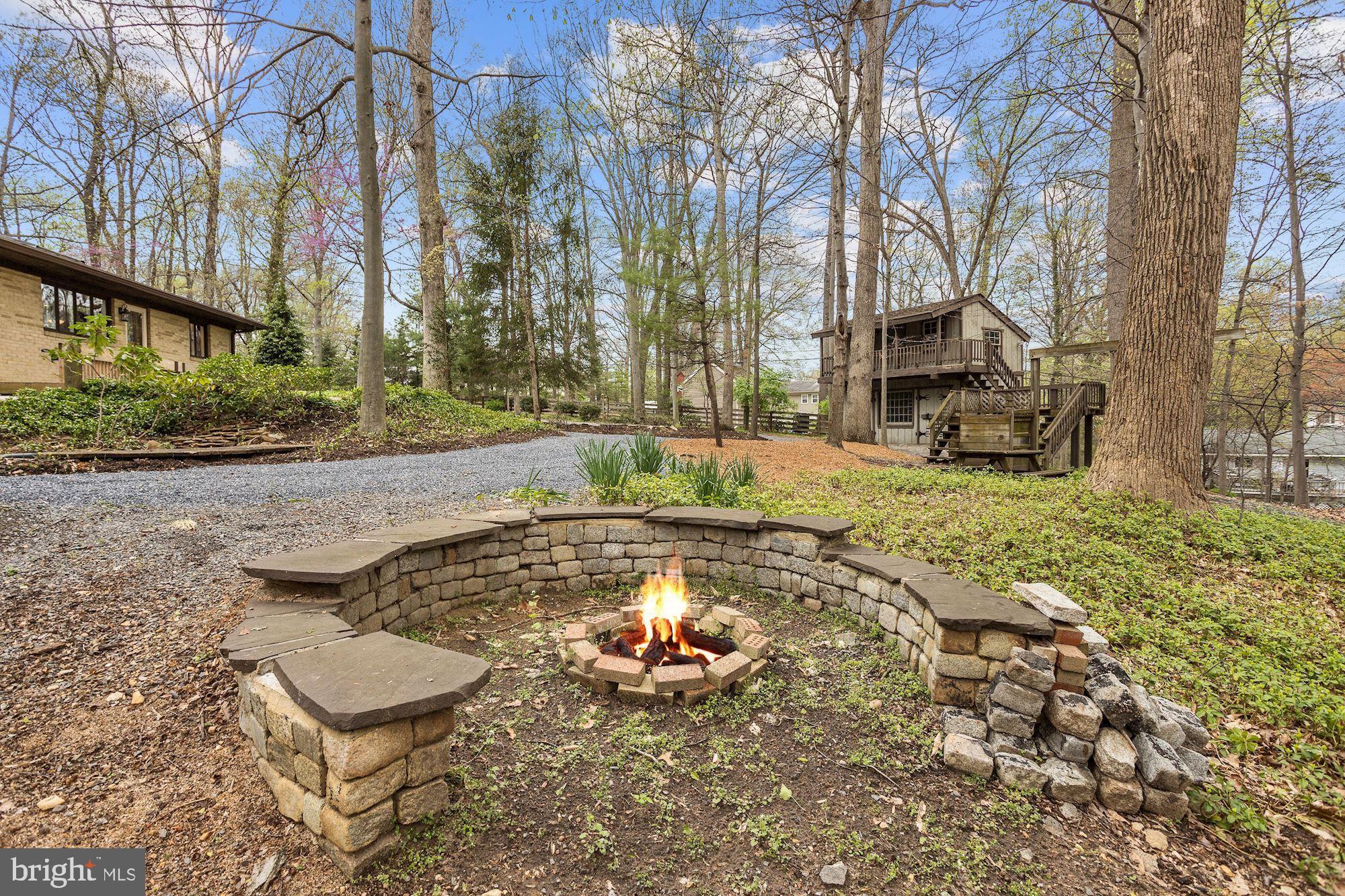 4628 Roundhill Road Ellicott City, MD 21043 - Photo 29 of 34 Stone Fire Pit
