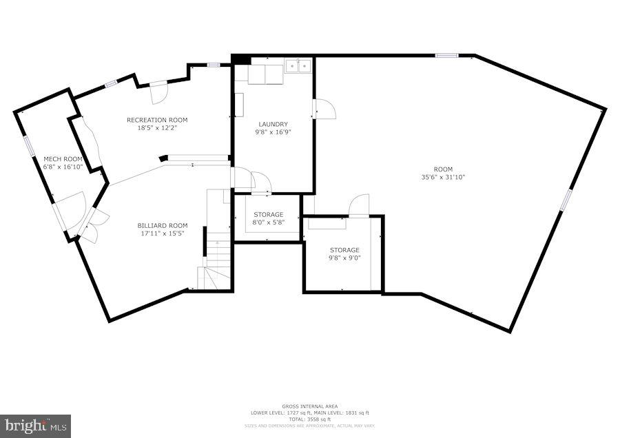4628 Roundhill Road Ellicott City, MD 21043 - Photo 33 of 34 Lower Level Floor Plan