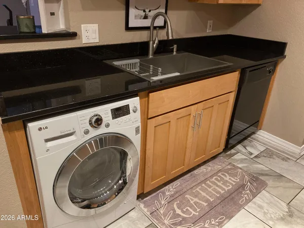 a close view of utility and utility room