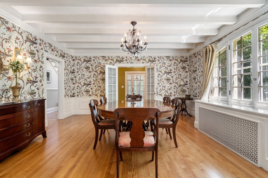 134 Dedham Street Dover, MA 02030 - Photo 6 of 42 a view of a dining room with furniture window and wooden floor