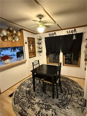 a living room with a couch and a table