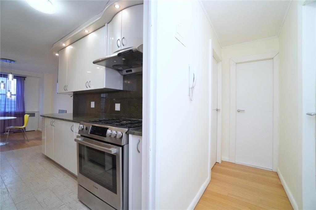 35 Seacoast Terrace, Unit 2N Brooklyn, NY 11235 - Photo 14 of 38 a kitchen with a stove and a microwave