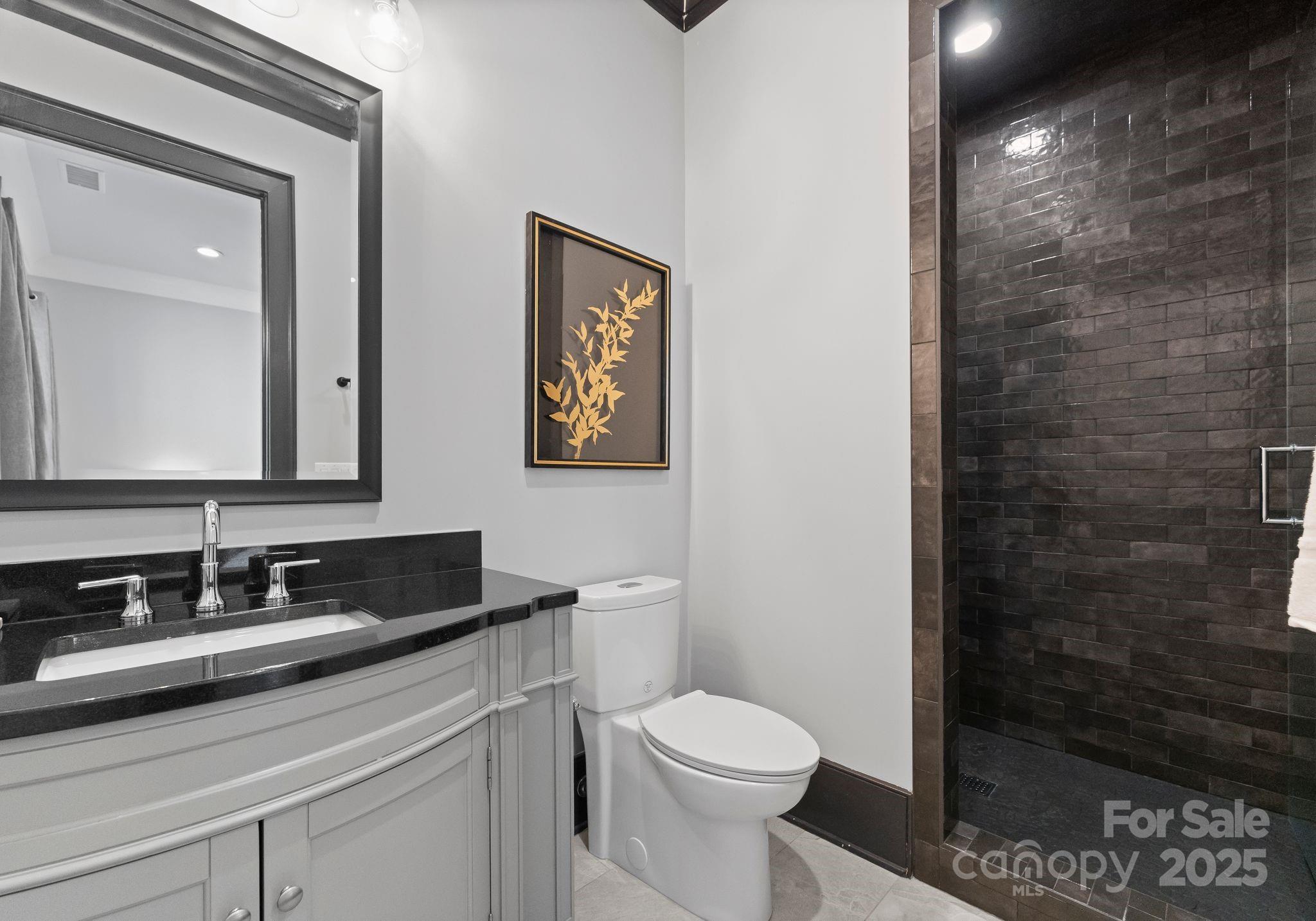 19329 Watermark Drive, Unit 551 Cornelius, NC 28031 - Photo 19 of 25 a bathroom with a sink a toilet a shower and a mirror