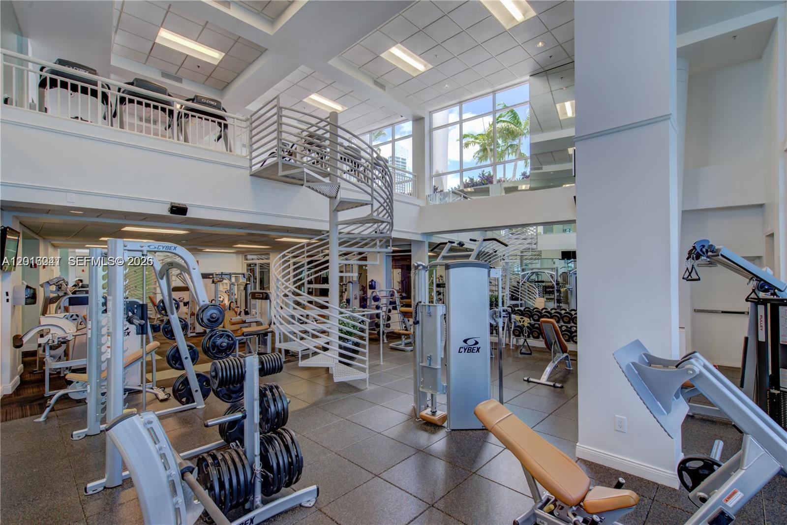 808 Brickell Key Drive, Unit 3304 Miami, FL 33131 - Photo 63 of 70 a view of a room with gym equipment