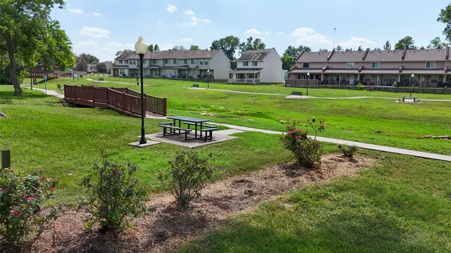 a view of a park with a big yard
