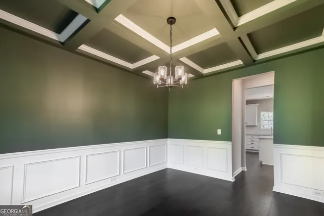 a hallway with windows