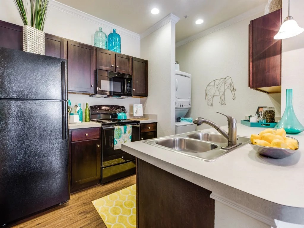 14722 Nacogdoches Road, Unit 4308 San Antonio, TX 78247 - Photo 2 of 22 a kitchen with a sink and a refrigerator