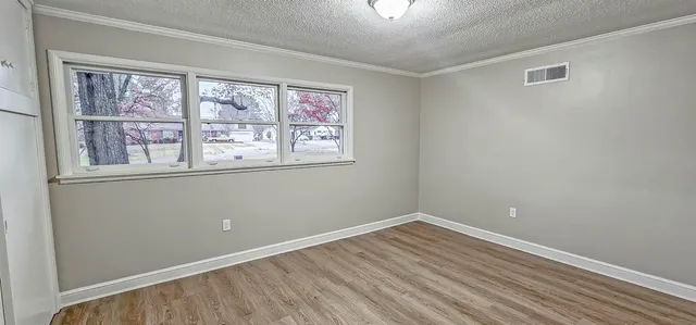 an empty room with a window