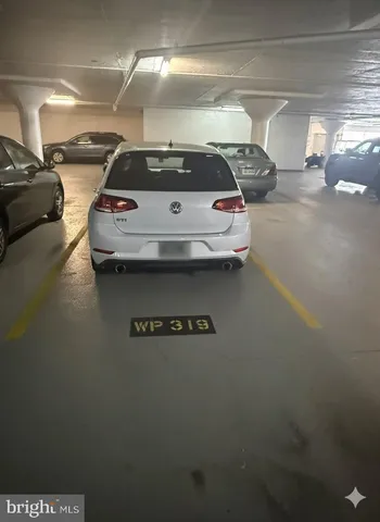 a view of garage with furniture