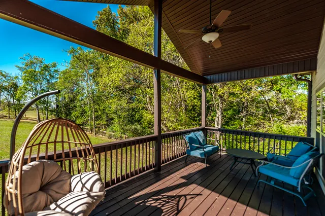 a view of swimming pool with a slide