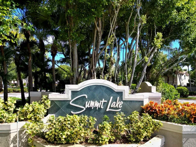 a view of a garden with plants and trees