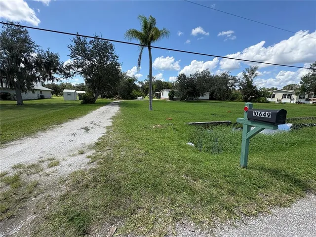 a view of a park with tree s