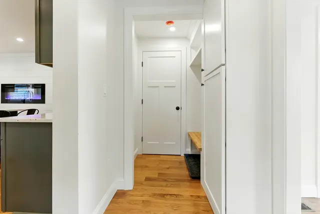 a bathroom with a tub and shower