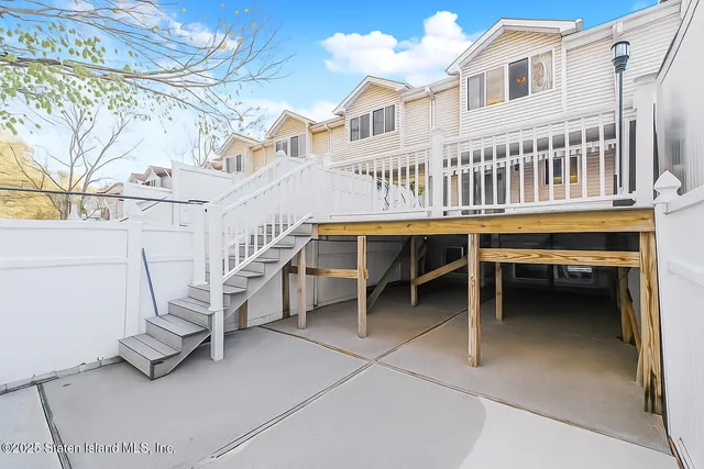 a building outdoor space with patio furniture