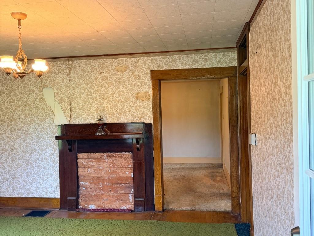 Enter from the front porch into your living room.
