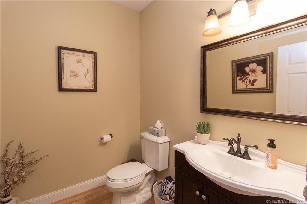 432 Quassapaug Road Woodbury, CT 06798 - Photo 20 of 21 a bathroom with a toilet a sink and a mirror