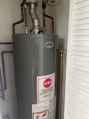 a close view of water heater