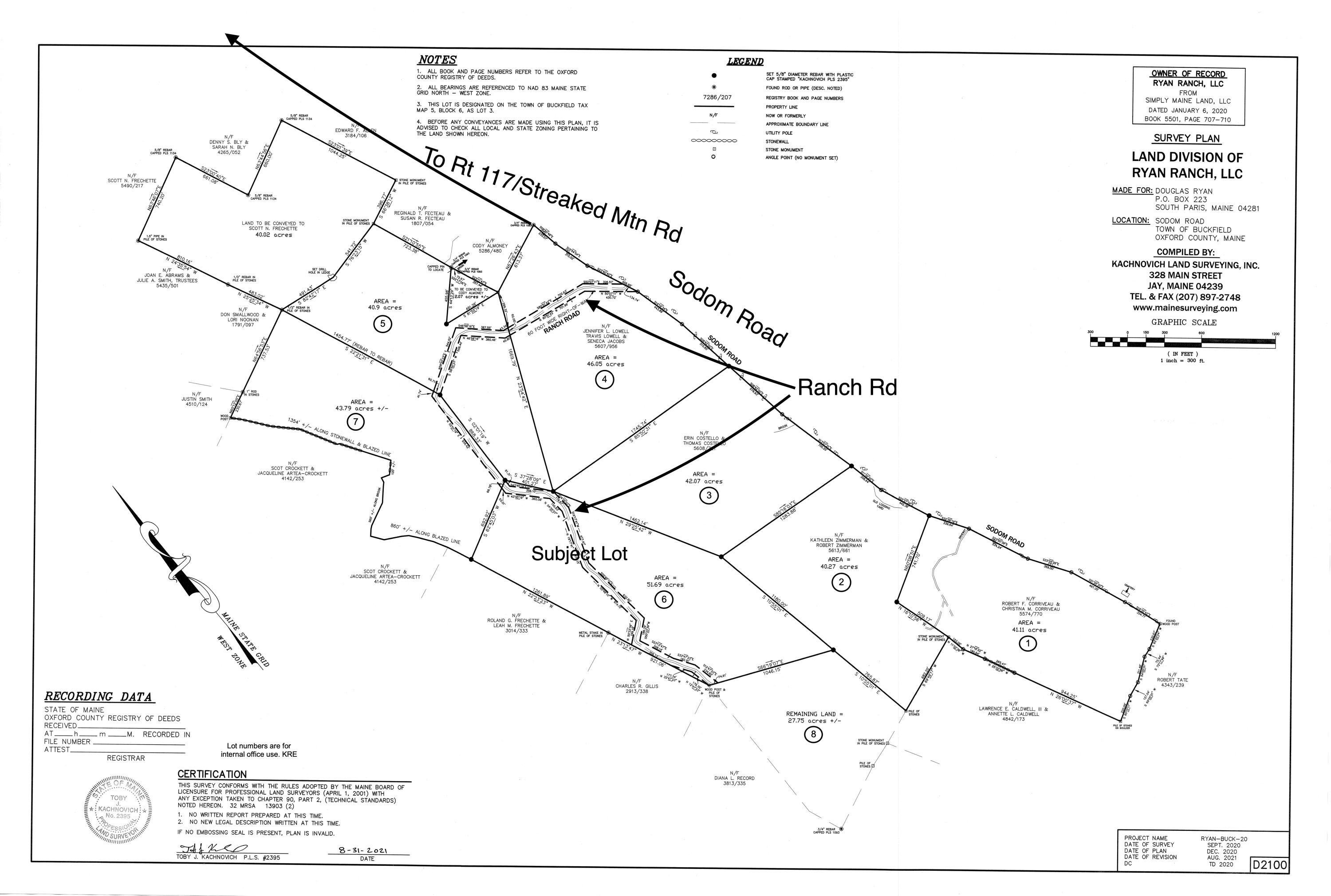 L6 Ranch Road Buckfield, ME 04220 - Photo 34 of 34 Ranch Road Survey (1) copy