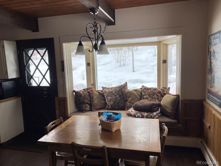 2469 Chamonix Lane, Unit E4 Vail, CO 81657 - Photo 5 of 24 a living room with furniture and a table