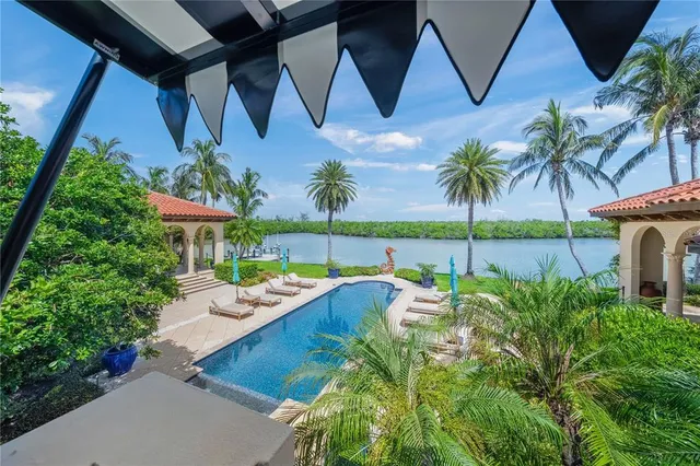 a view of a city from a balcony