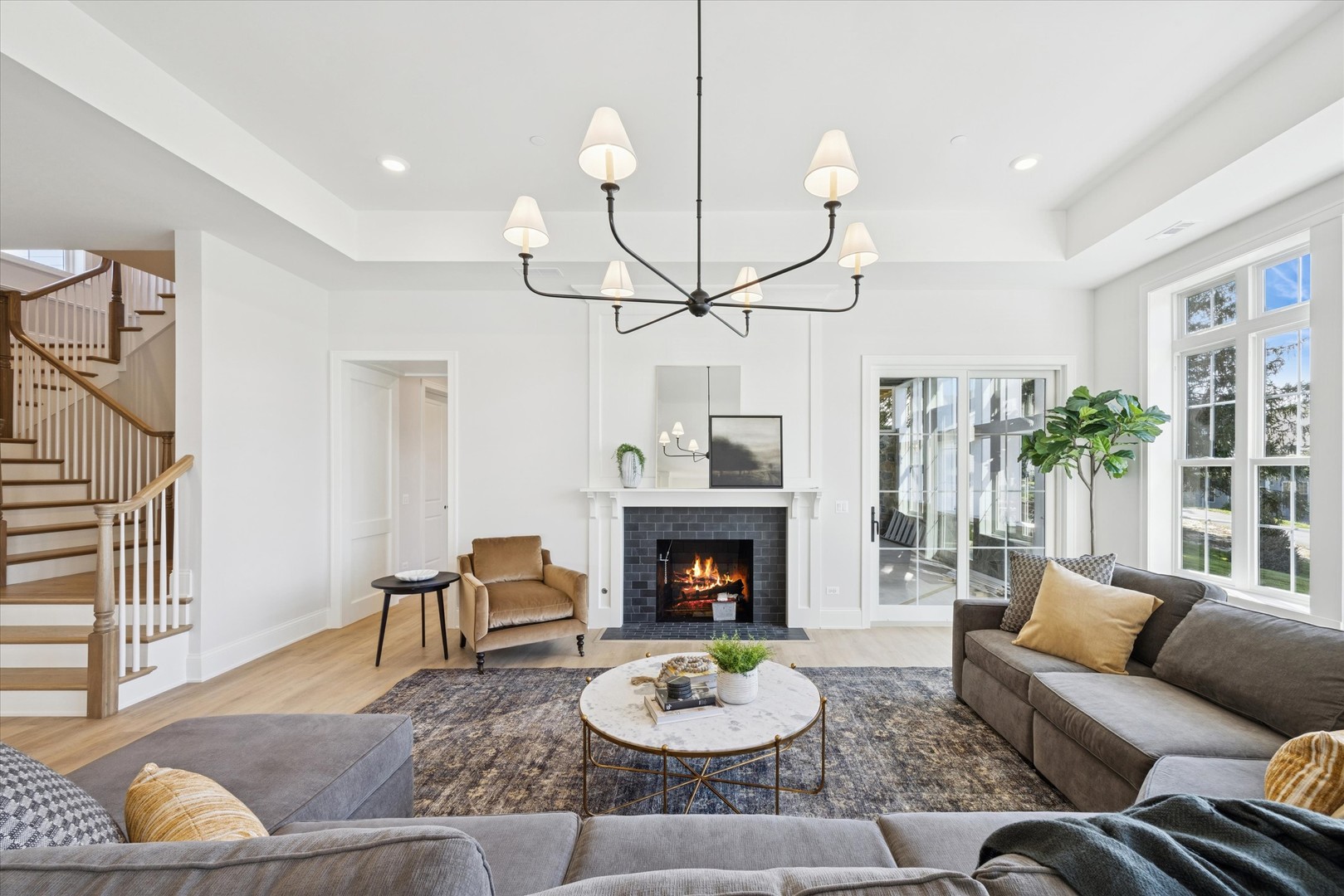5904 Juniper Court Western Springs, IL 60558 - Photo 19 of 20 a living room with furniture and a fireplace