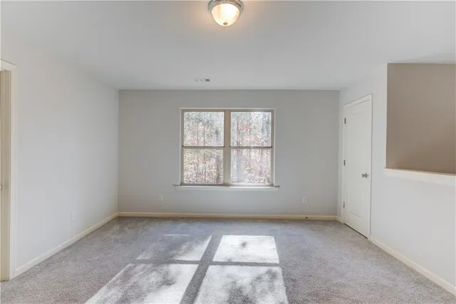 an empty room with a window