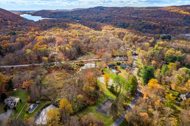a view of an outdoor space and mountain view