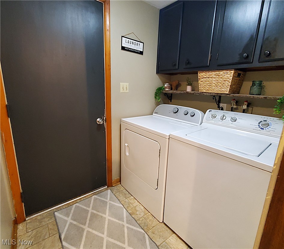 13075 Conquer Hill Road Byesville, OH 43723 - Photo 15 of 36 Laundry room with independent washer and dryer and cabinet space