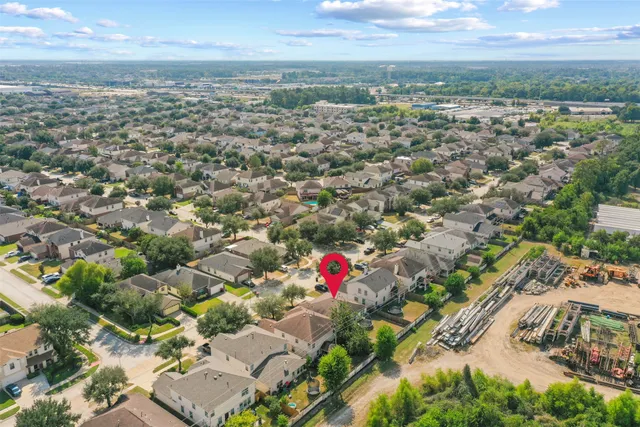 an aerial view of residential building with outdoor space
