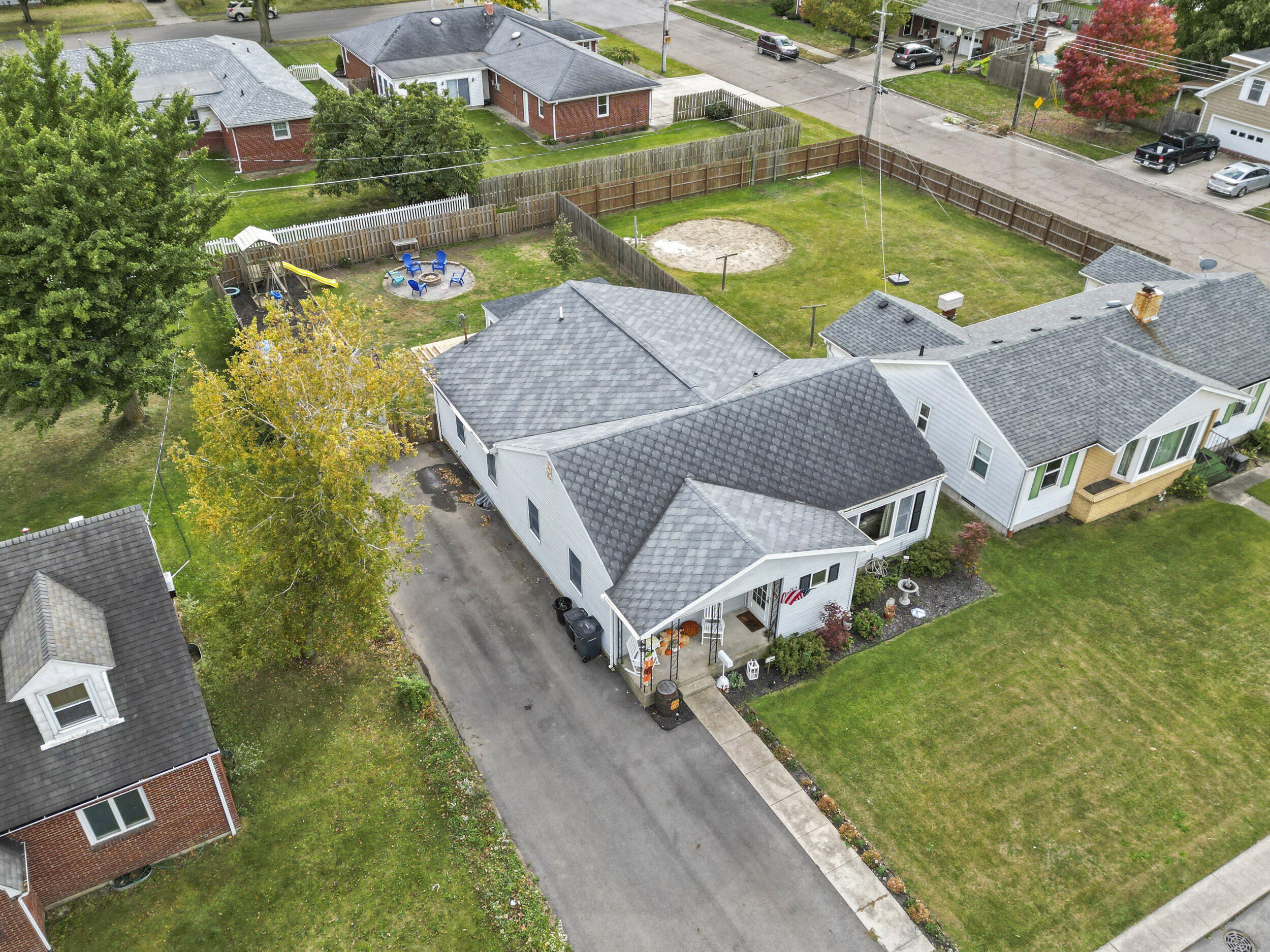 705 East Grace Street Rensselaer, IN 47978 - Photo 26 of 32 an aerial view of a house with swimming pool and outdoor seating