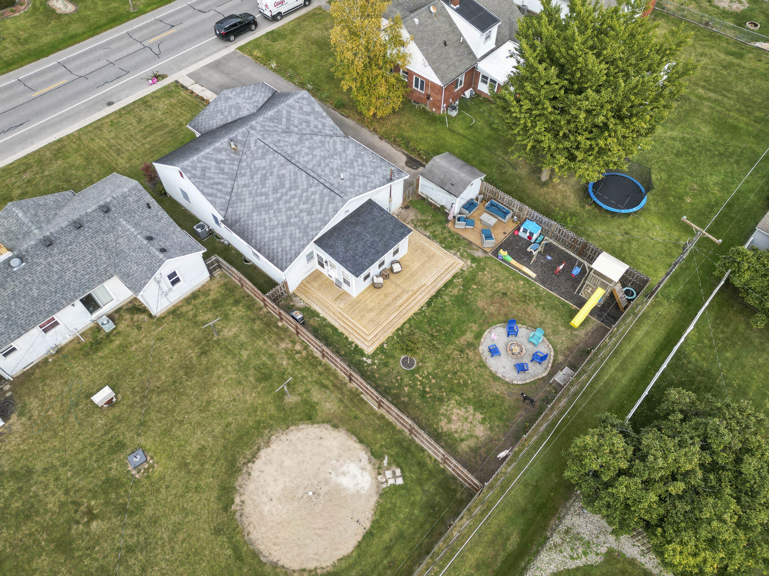 705 East Grace Street Rensselaer, IN 47978 - Photo 30 of 32 an aerial view of a house with a yard