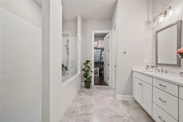 a view of a walk in closet