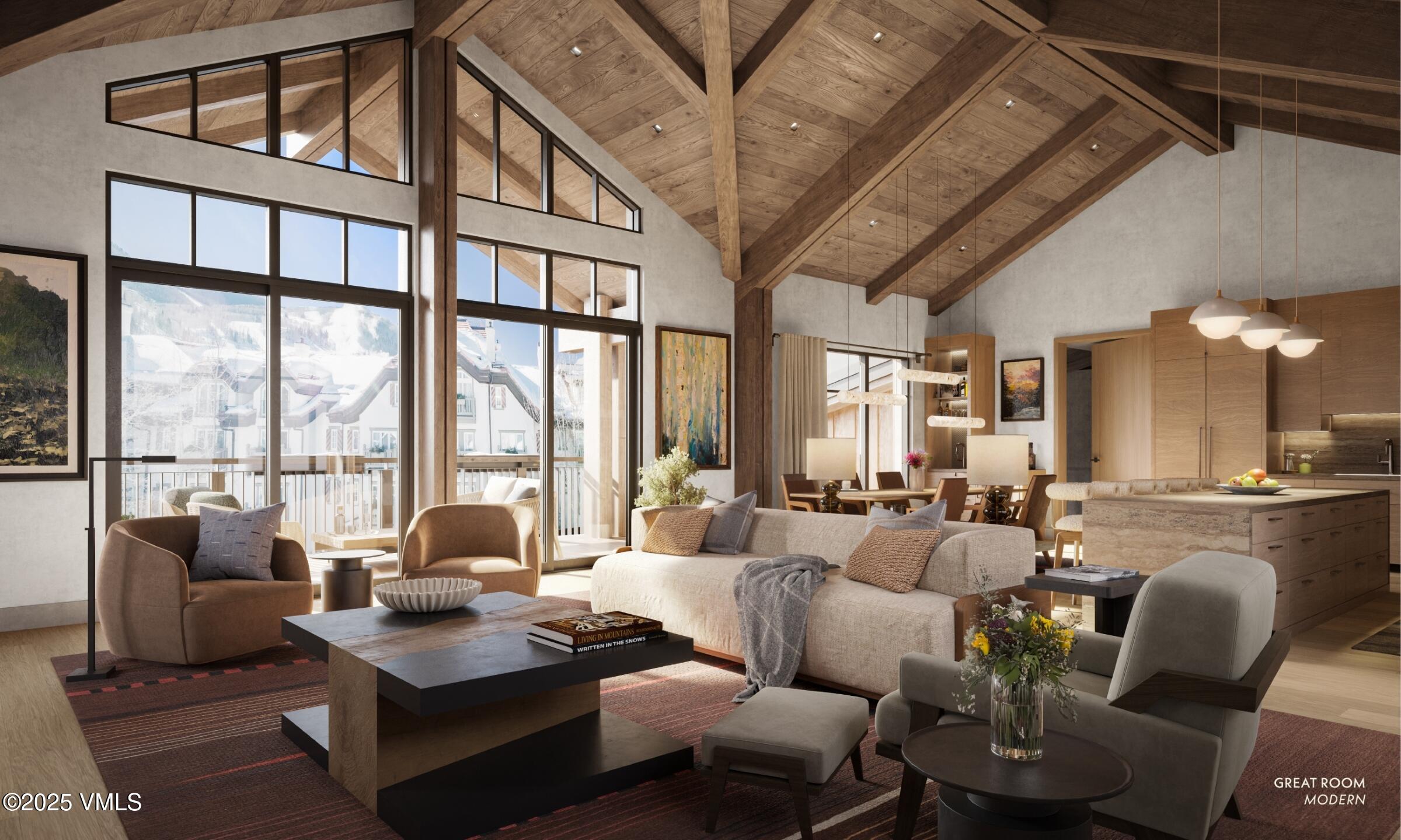 17 Vail Road, Unit 1 Vail, CO 81657 - Photo 2 of 16 a living room with furniture and a large window