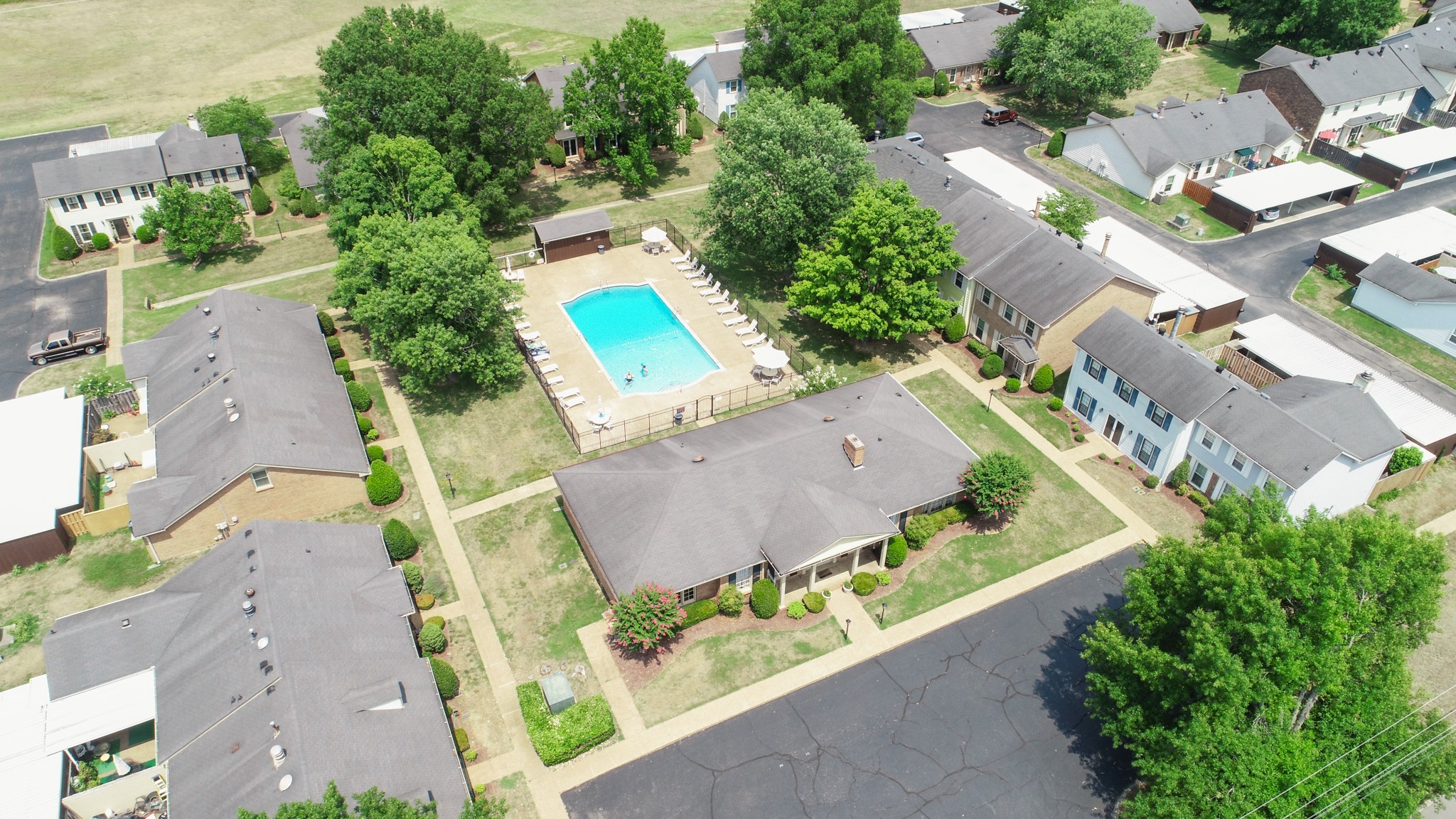 839 General George Patton Road Nashville, TN 37221 - Photo 52 of 59 an aerial view of a house with a garden and trees