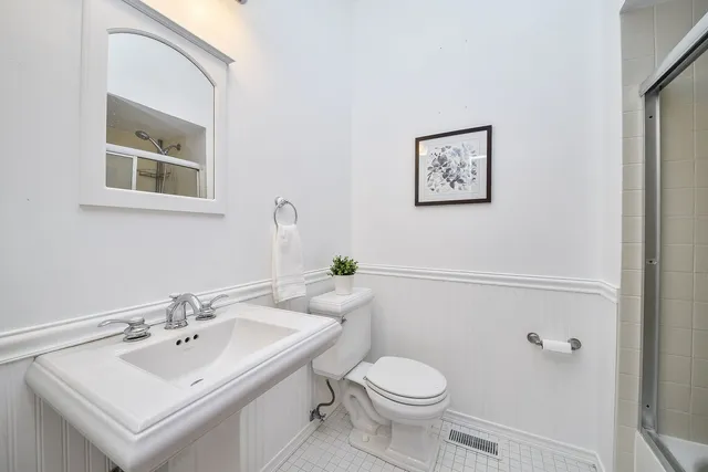 a view of a road with a building in the background