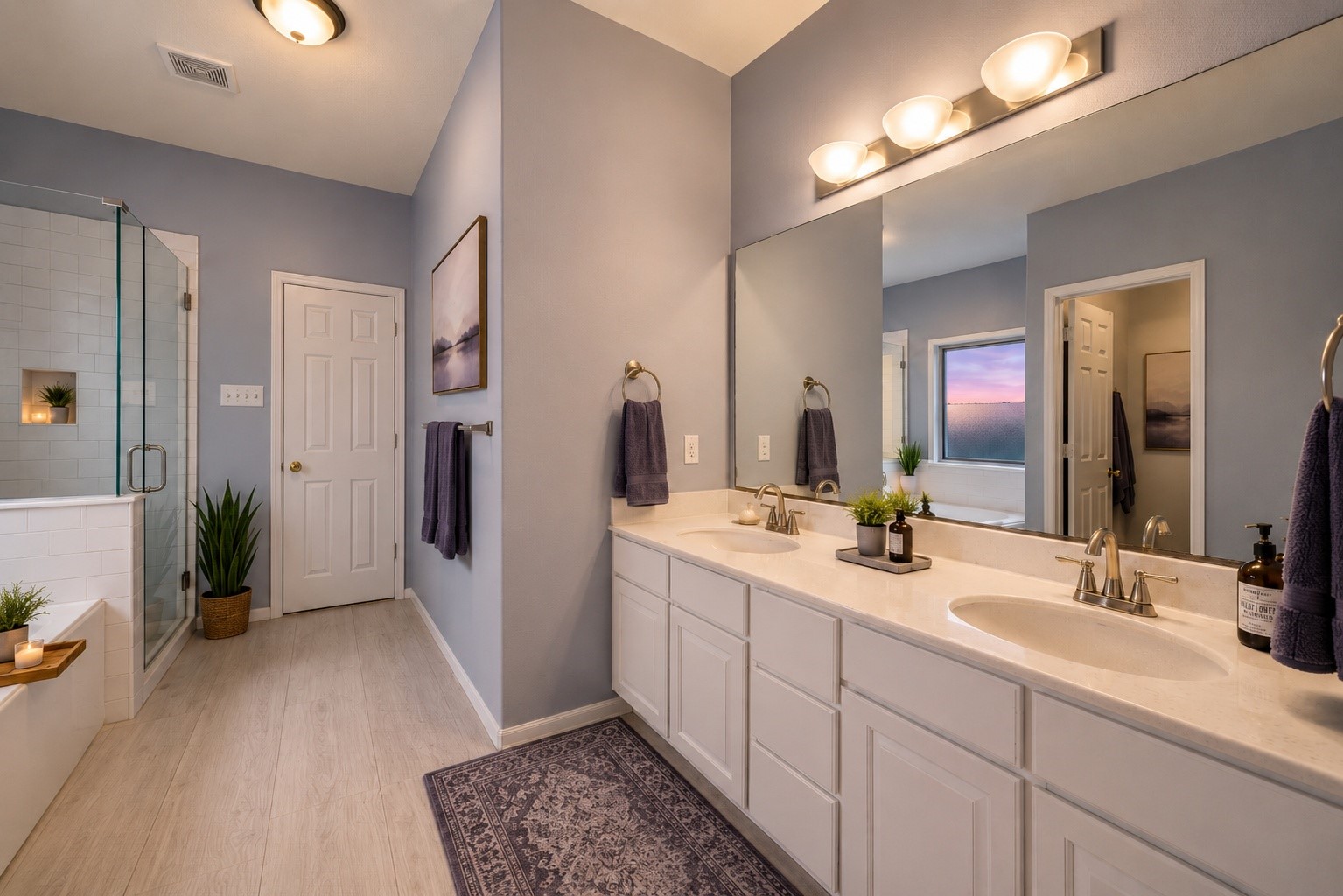 903 Northgate Springs Drive Spring, TX 77373 - Photo 16 of 36 a spacious bathroom with a double vanity sink and a mirror