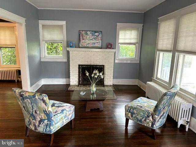 4608 West Virginia Avenue Bethesda, MD 20814 - Photo 21 of 61 a living room with furniture two window and a fireplace