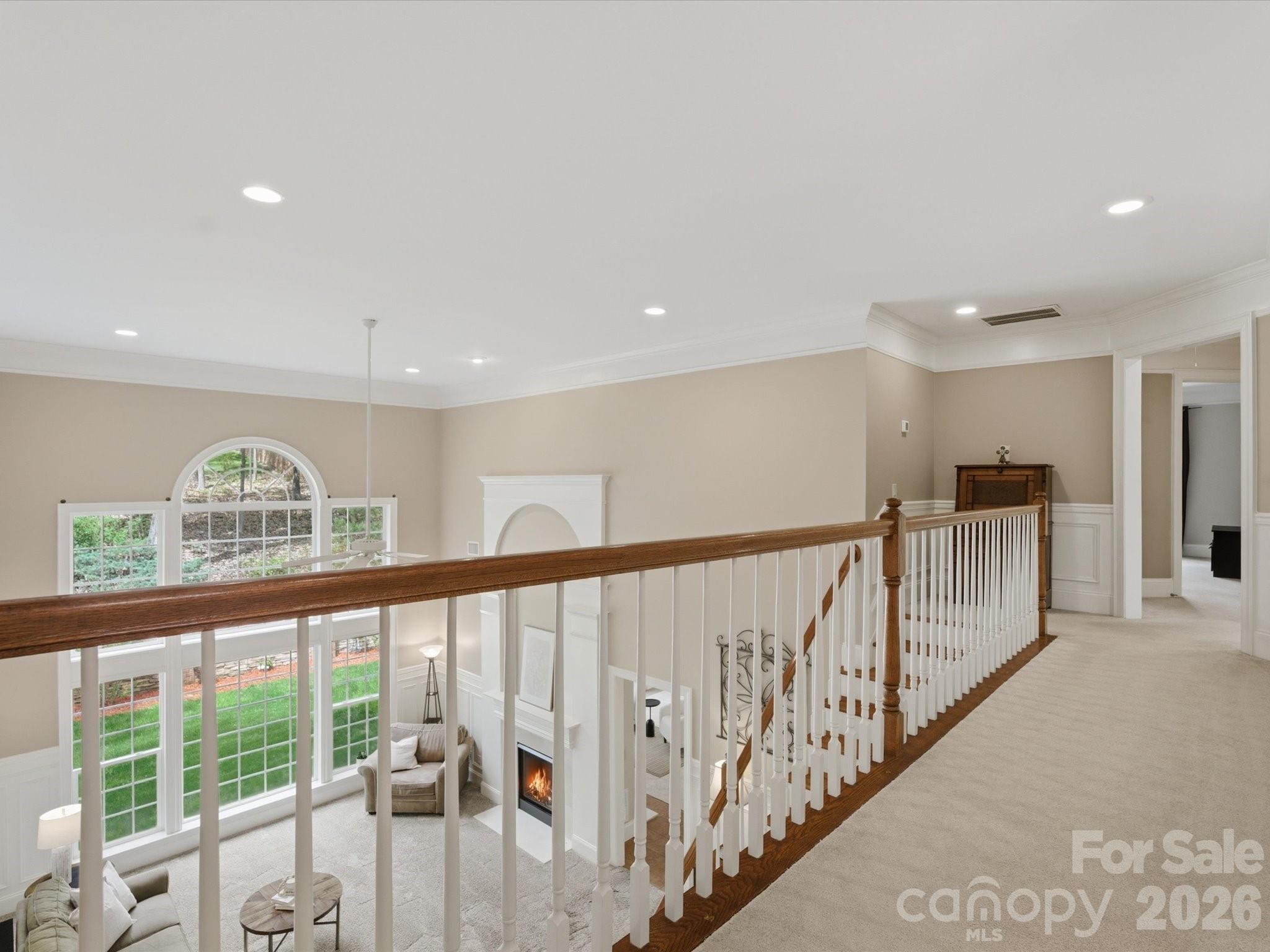 809 Savile Lane Fort Mill, SC 29715 - Photo 35 of 48 a view of staircase with two windows and a large tree