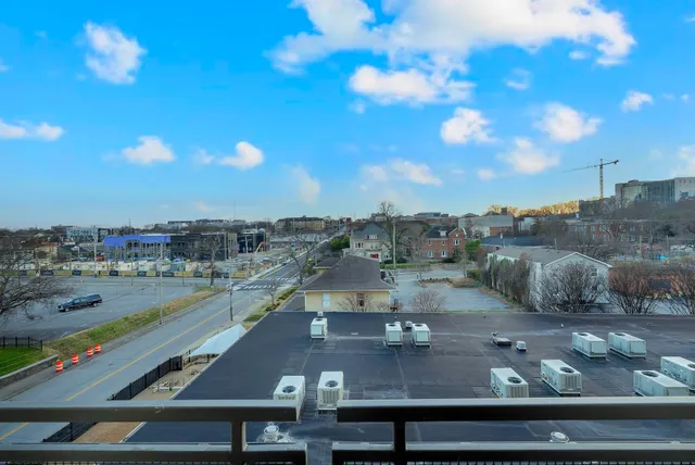 a view of a city from a terrace