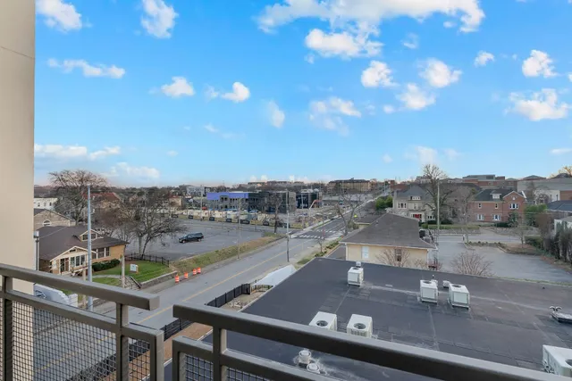 a view of a city from a terrace