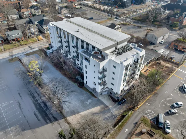 an aerial view of a city