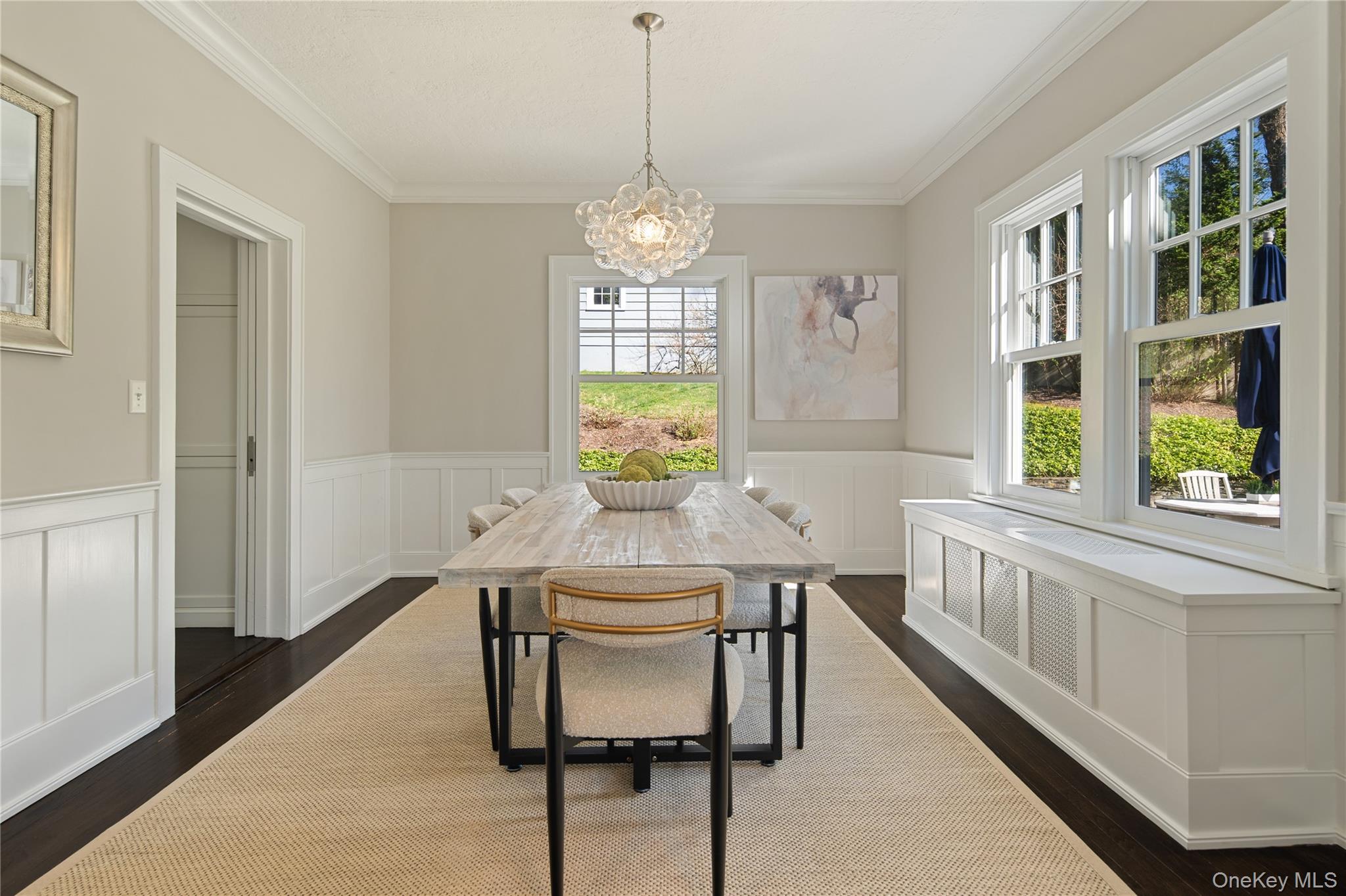 14 Aldridge Road Chappaqua, NY 10514 - Photo 14 of 38 View of dining room into renovated eat-in kitchen, pocket door