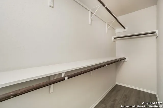 a close view of closet