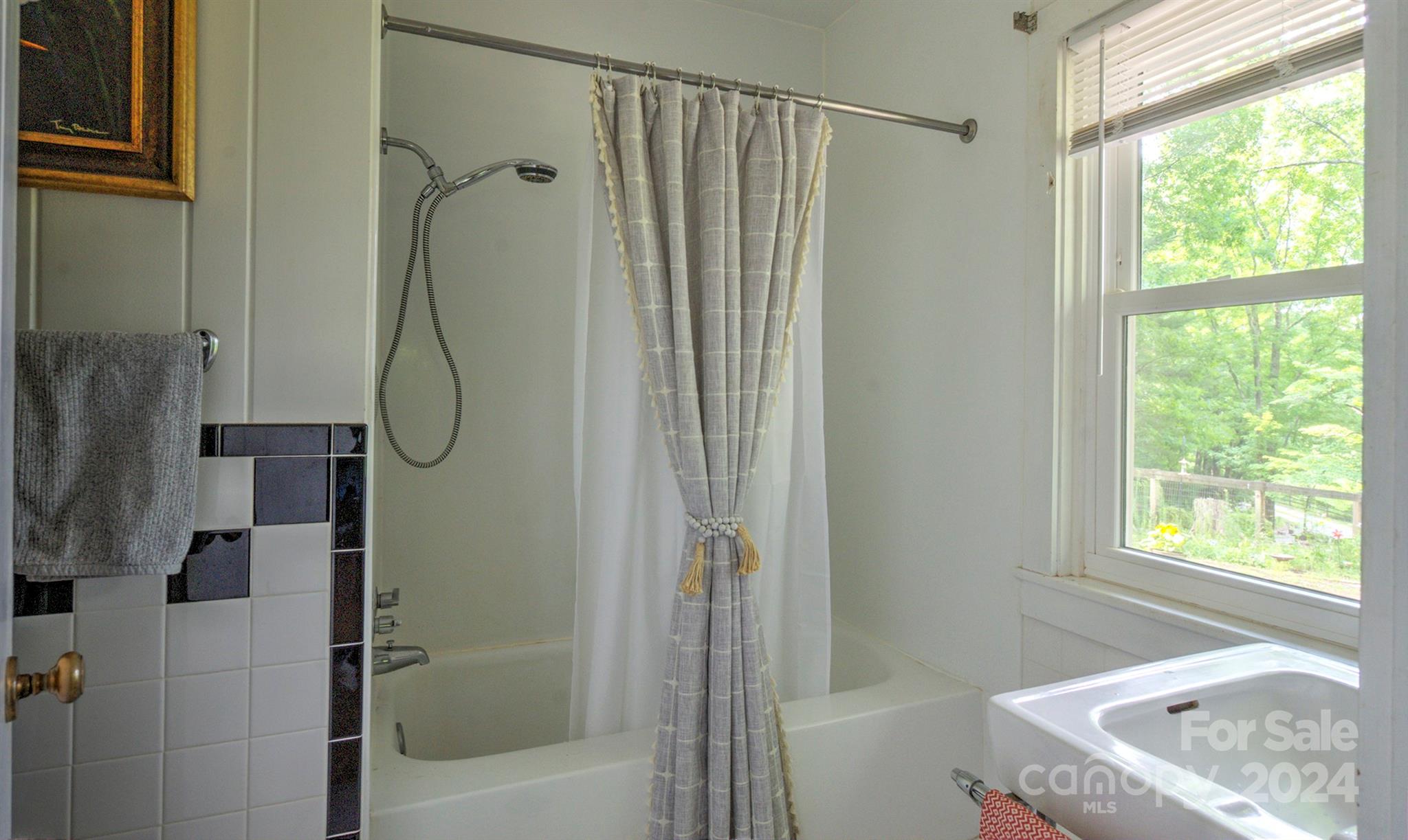 376 Page Farm Road Tryon, NC 28782 - Photo 12 of 34 a bathroom with a tub a window and a shower
