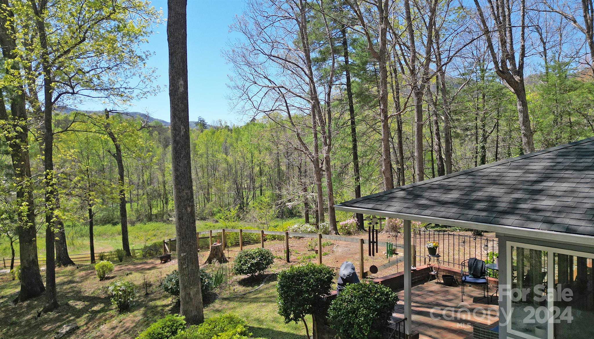 376 Page Farm Road Tryon, NC 28782 - Photo 26 of 34 a view of a backyard with plants and large trees